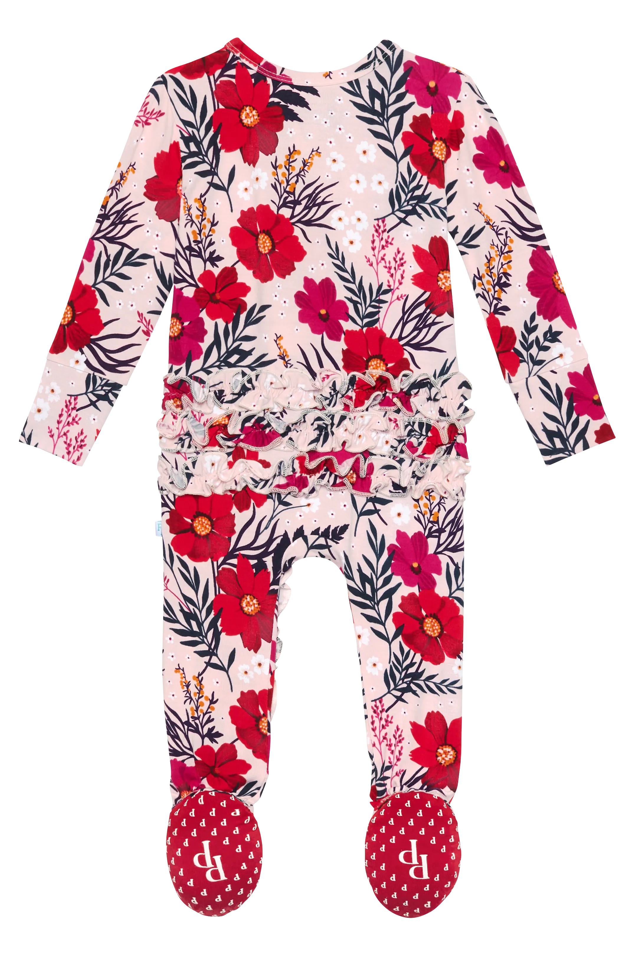 Posh Peanut Chloe Ruffled Zippered Footie