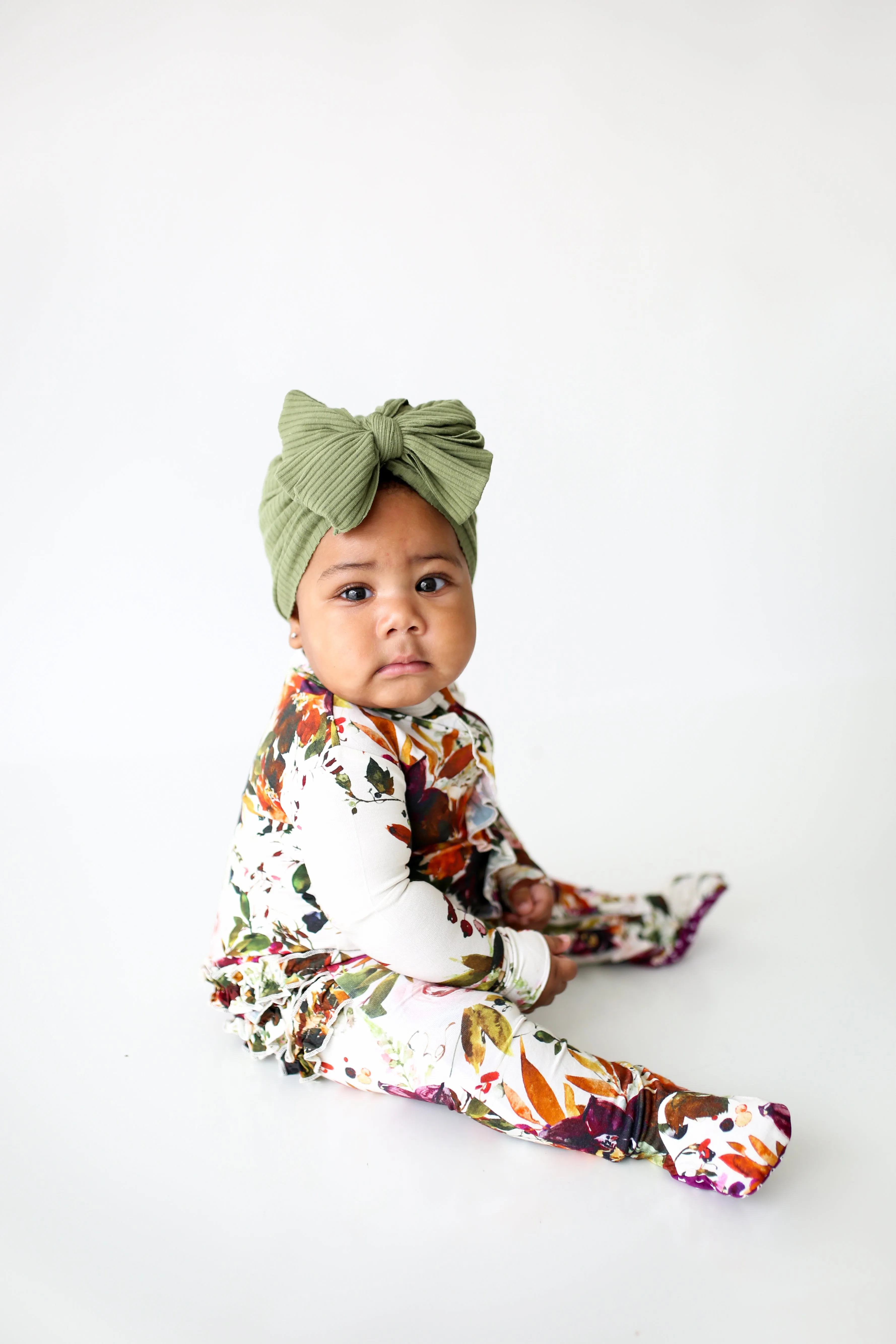 Posh Peanut Corinne Ruffled Zippered Footie