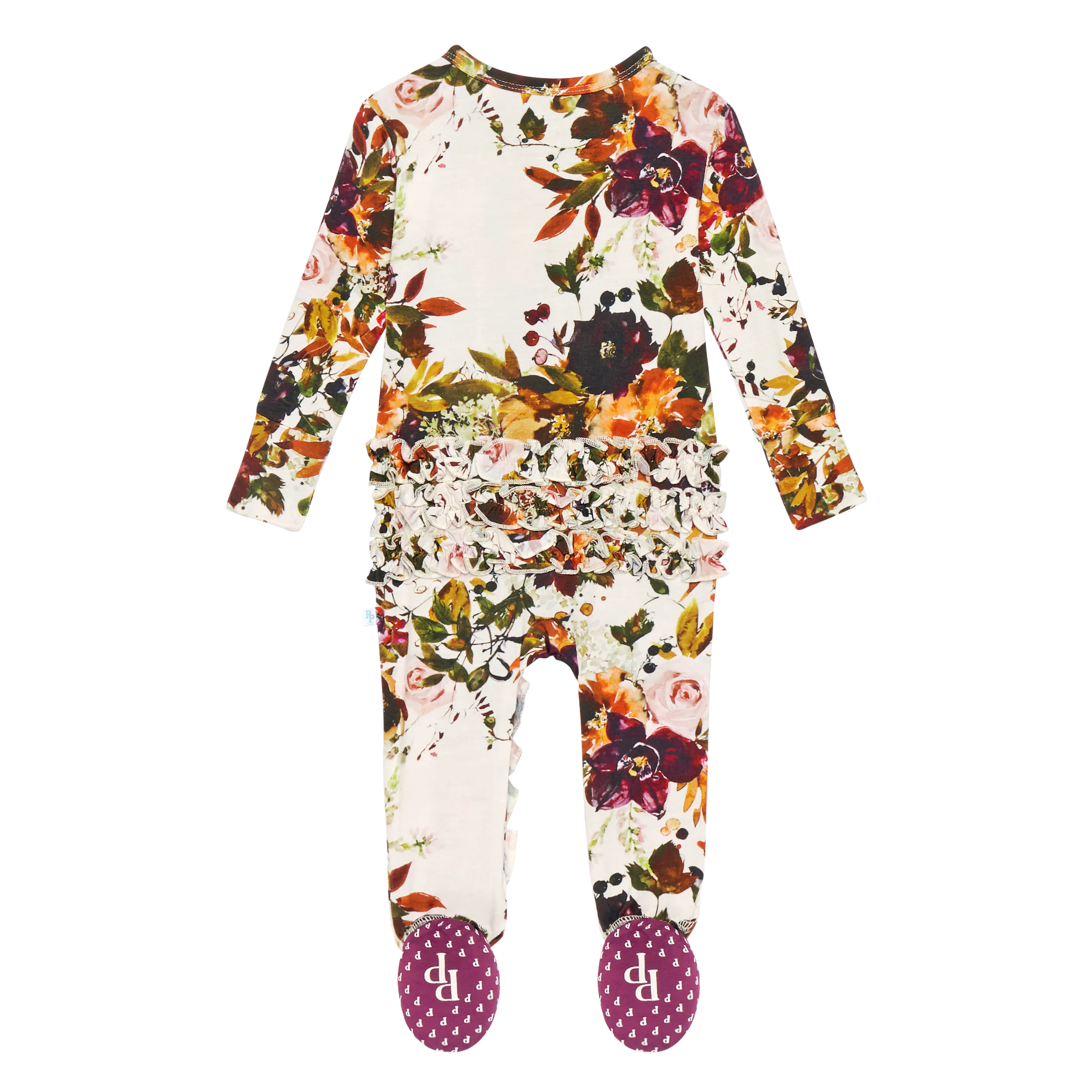 Posh Peanut Corinne Ruffled Zippered Footie