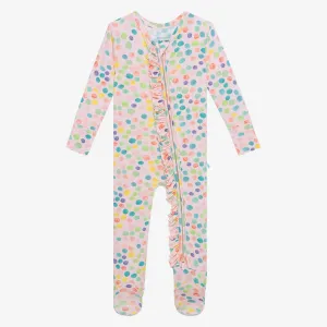 Posh Peanut Estelle Ruffled Zippered Footie
