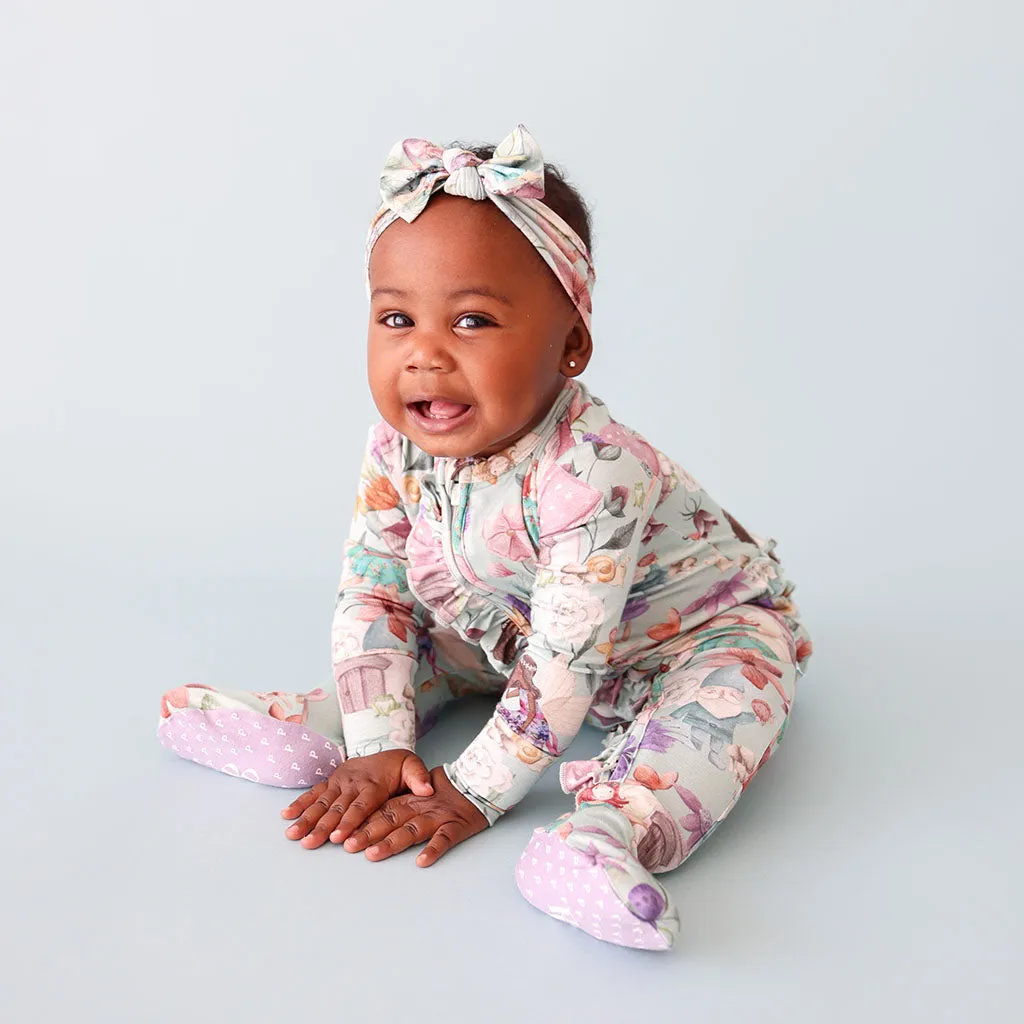 Posh Peanut Faye Ruffled Zippered Footie