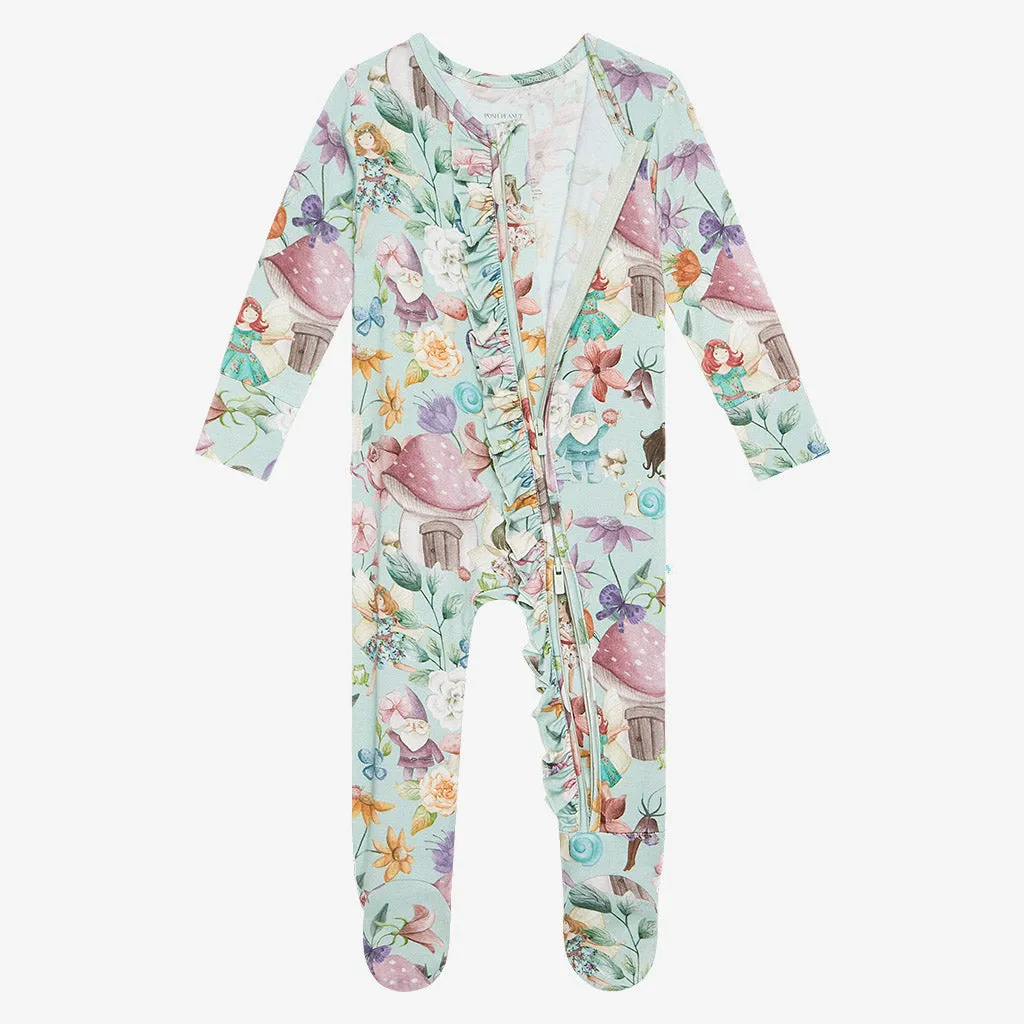 Posh Peanut Faye Ruffled Zippered Footie