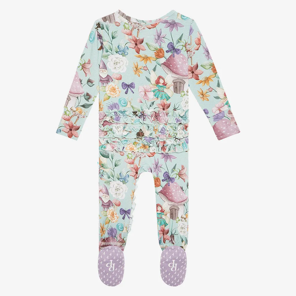 Posh Peanut Faye Ruffled Zippered Footie