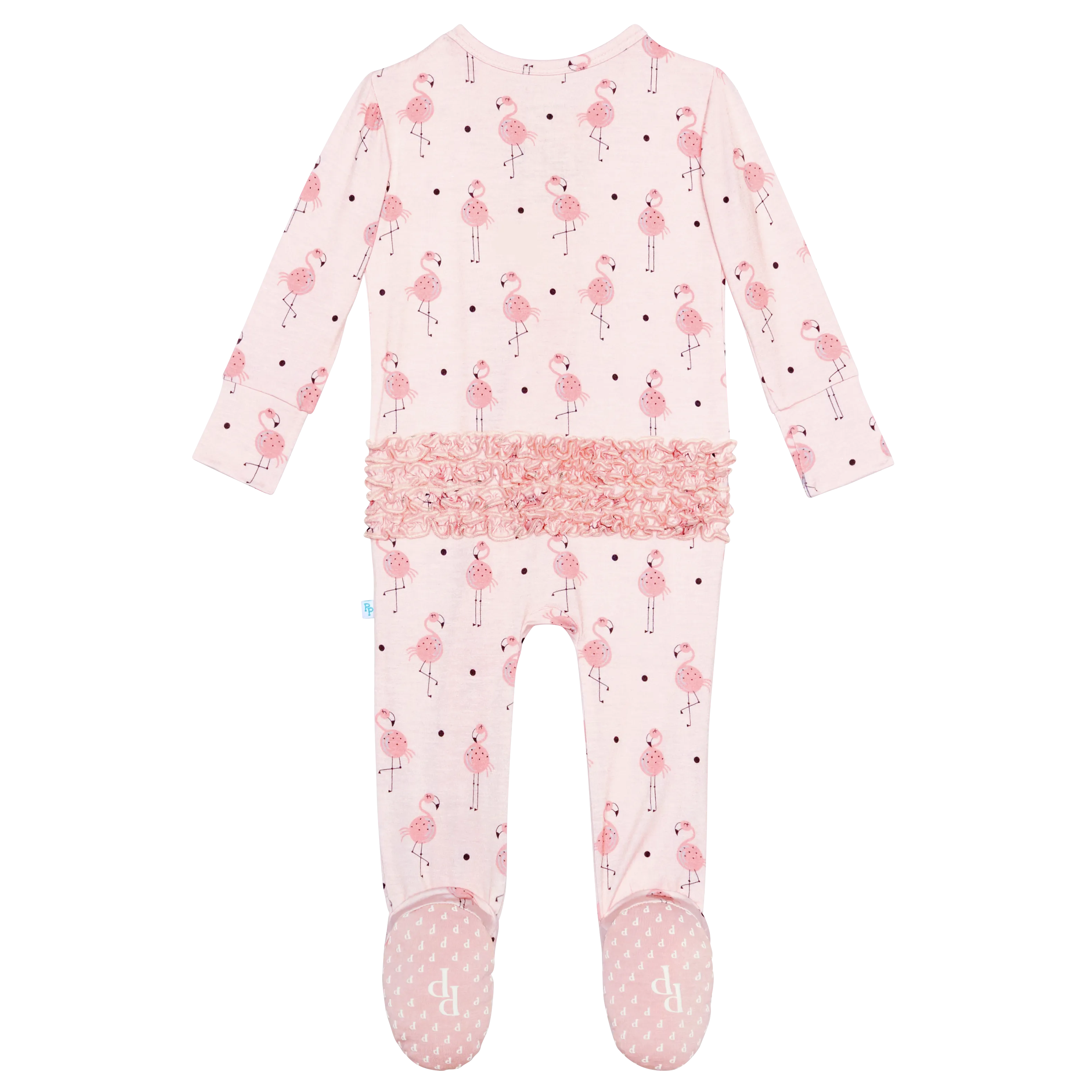Posh Peanut Frida Ruffled Zippered Footie