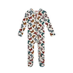 Posh Peanut Larisa Ruffled Zippered Footie