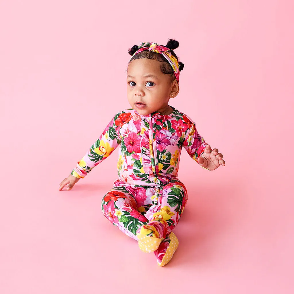 Posh Peanut Malana Ruffled Zippered Footie
