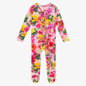 Posh Peanut Malana Ruffled Zippered Footie