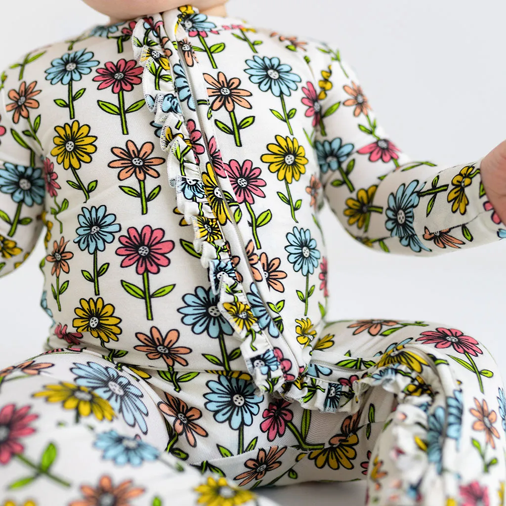 Posh Peanut Maya Lynn Ruffled Zippered Footie