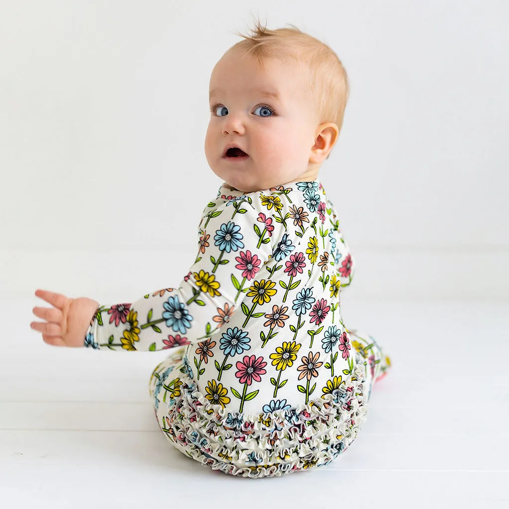 Posh Peanut Maya Lynn Ruffled Zippered Footie