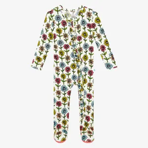Posh Peanut Maya Lynn Ruffled Zippered Footie