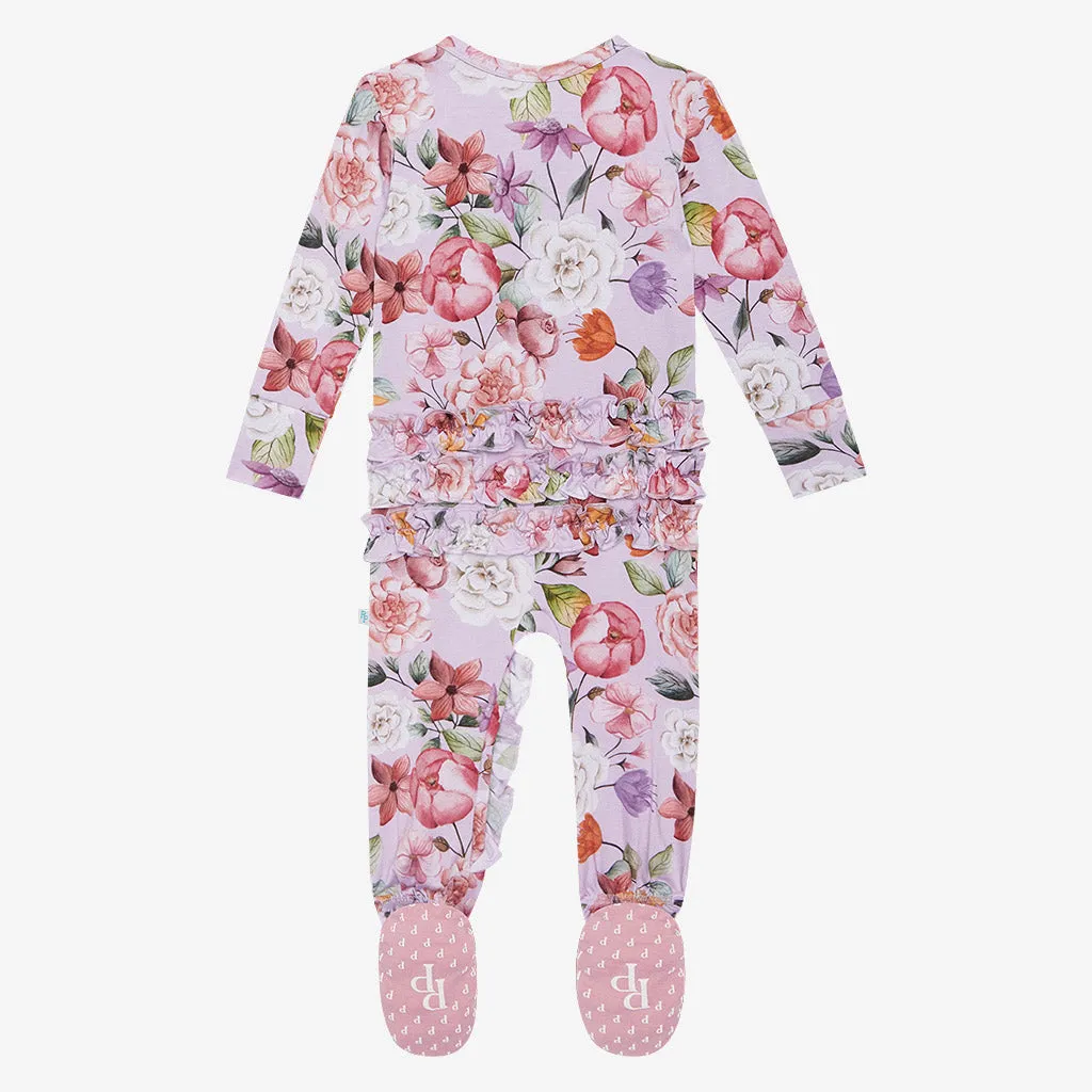 Posh Peanut Pari Ruffled Zippered Footie