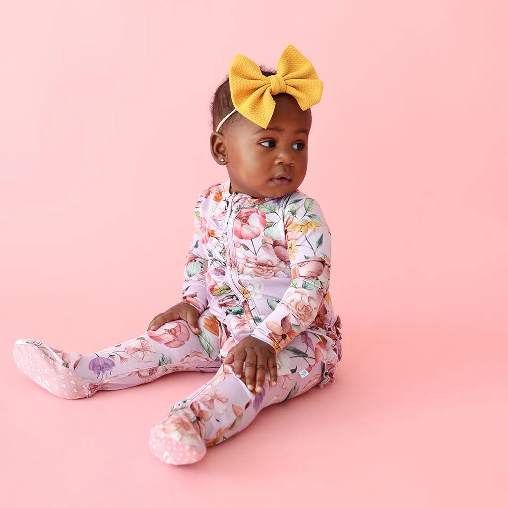 Posh Peanut Pari Ruffled Zippered Footie
