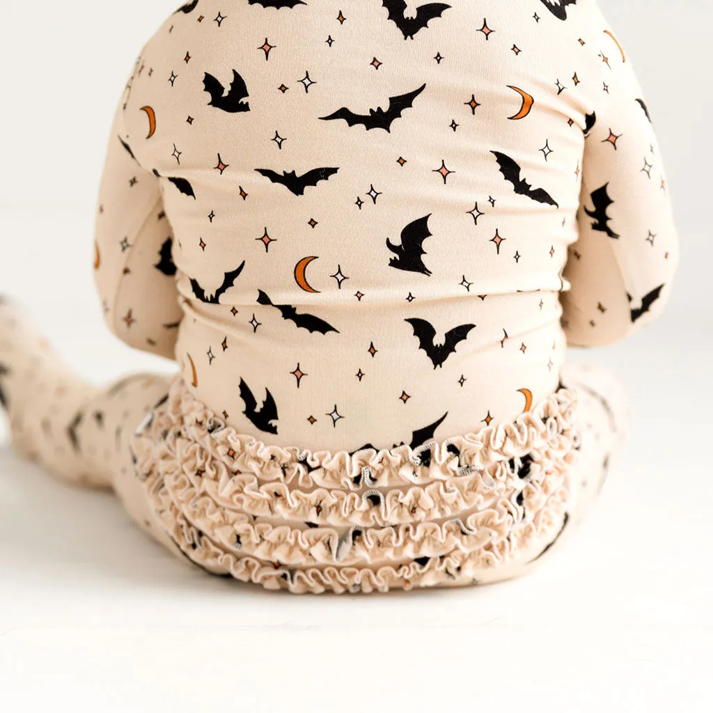 Posh Peanut Spooky Bats Ruffled Zippered Footie