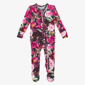 Posh Peanut Zelda Ruffled Zippered Footie