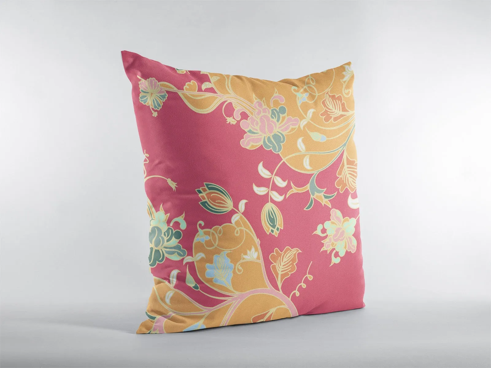 Purple Gray Garden Indoor Outdoor Zippered Throw Pillow