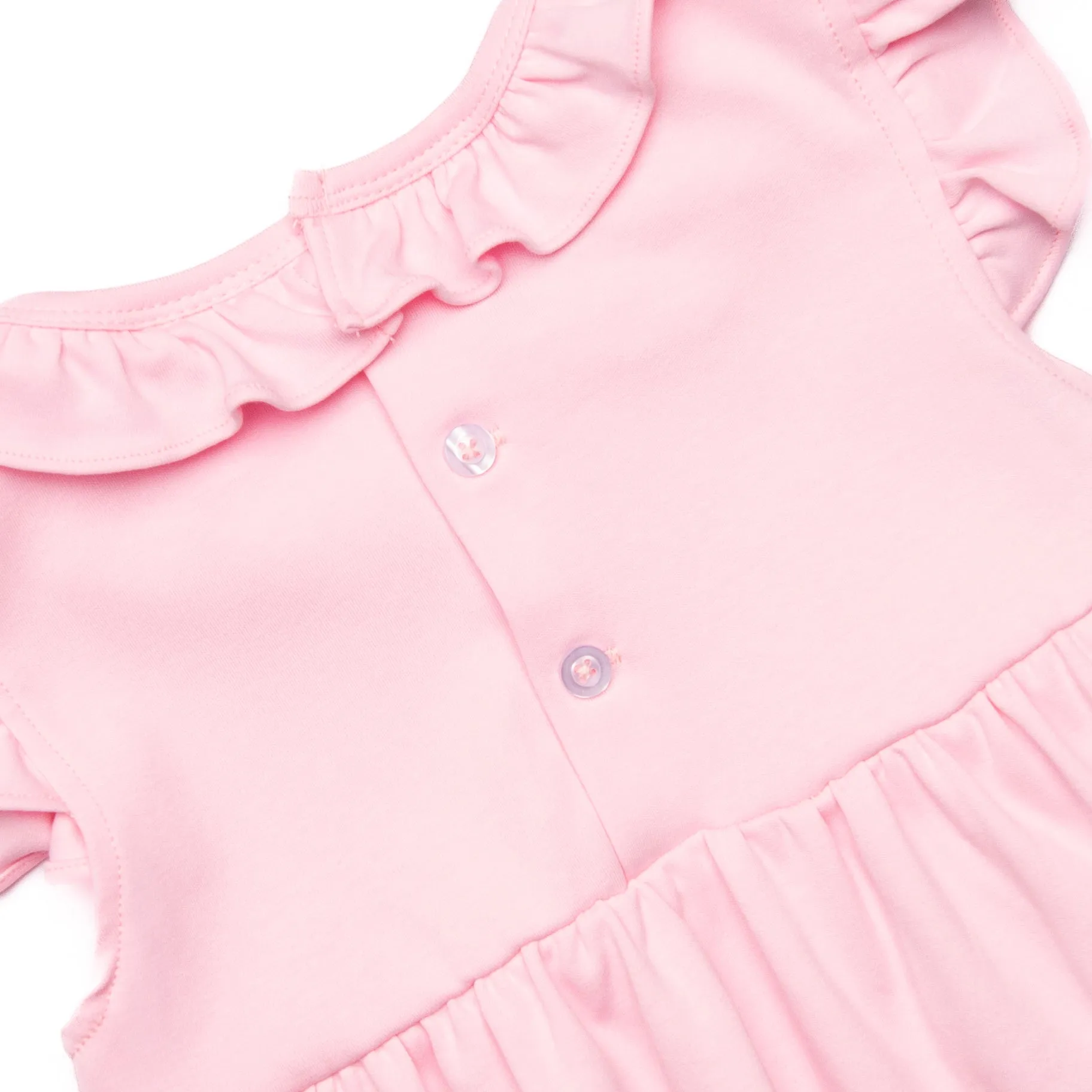 Putting Around Pima Embroidered Dress, Pink