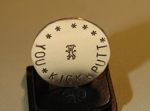 Queen of the green bronze golf ball marker - lady's edition
