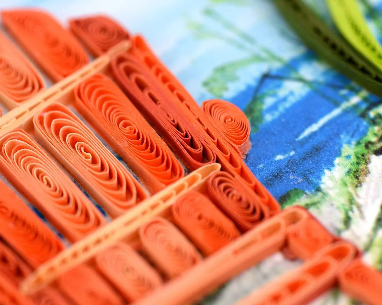 Quilled Beach Adirondack Chairs Greeting Card