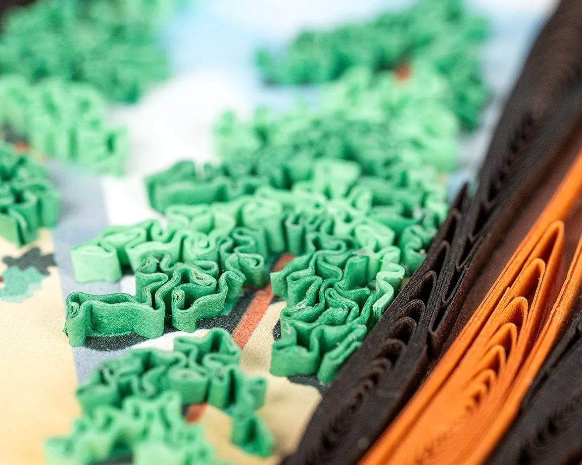 Quilled Redwood Trees Greeting Card