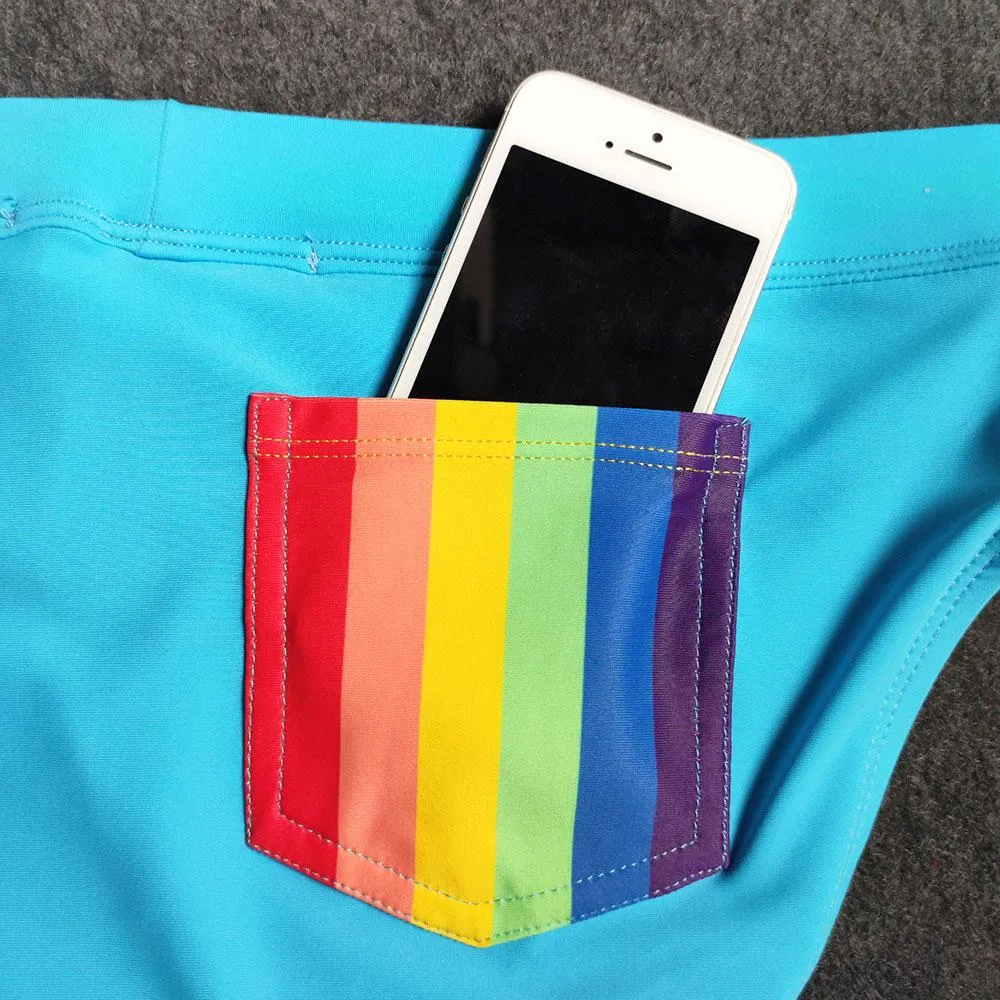 Rainbow Pocket Swim Briefs