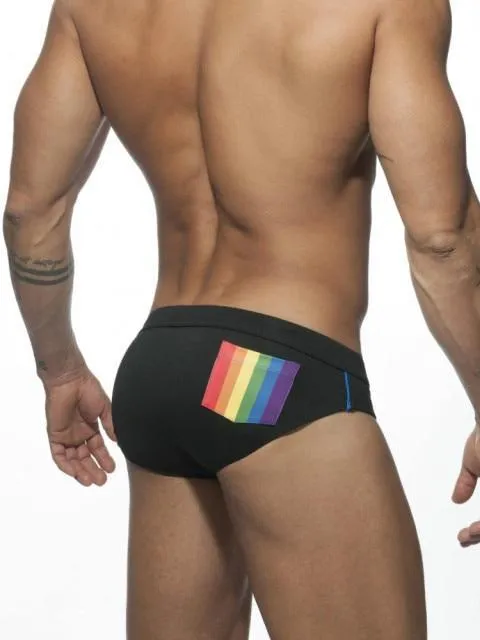 Rainbow Pocket Swim Briefs