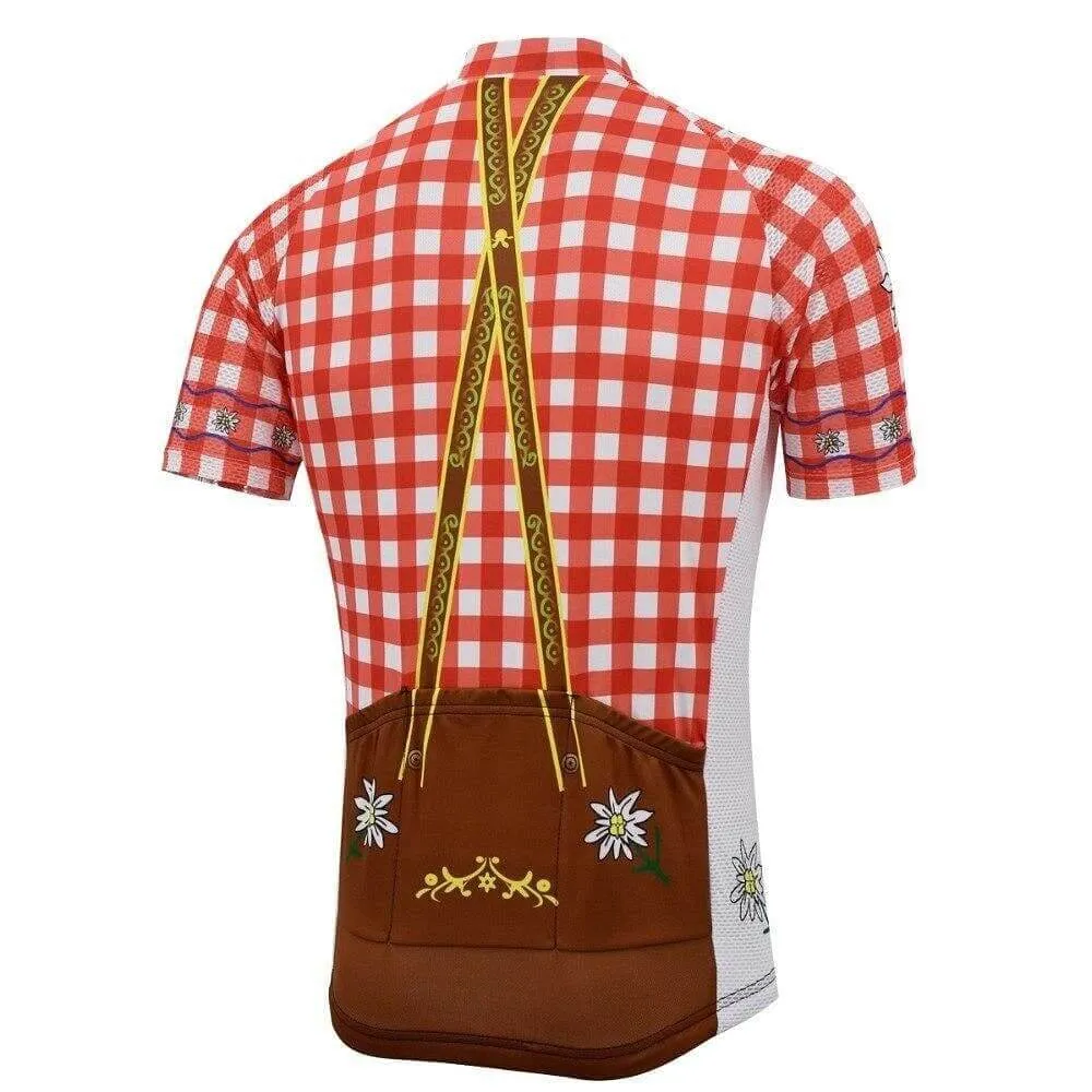 Red Lederhosen Cycling Jersey