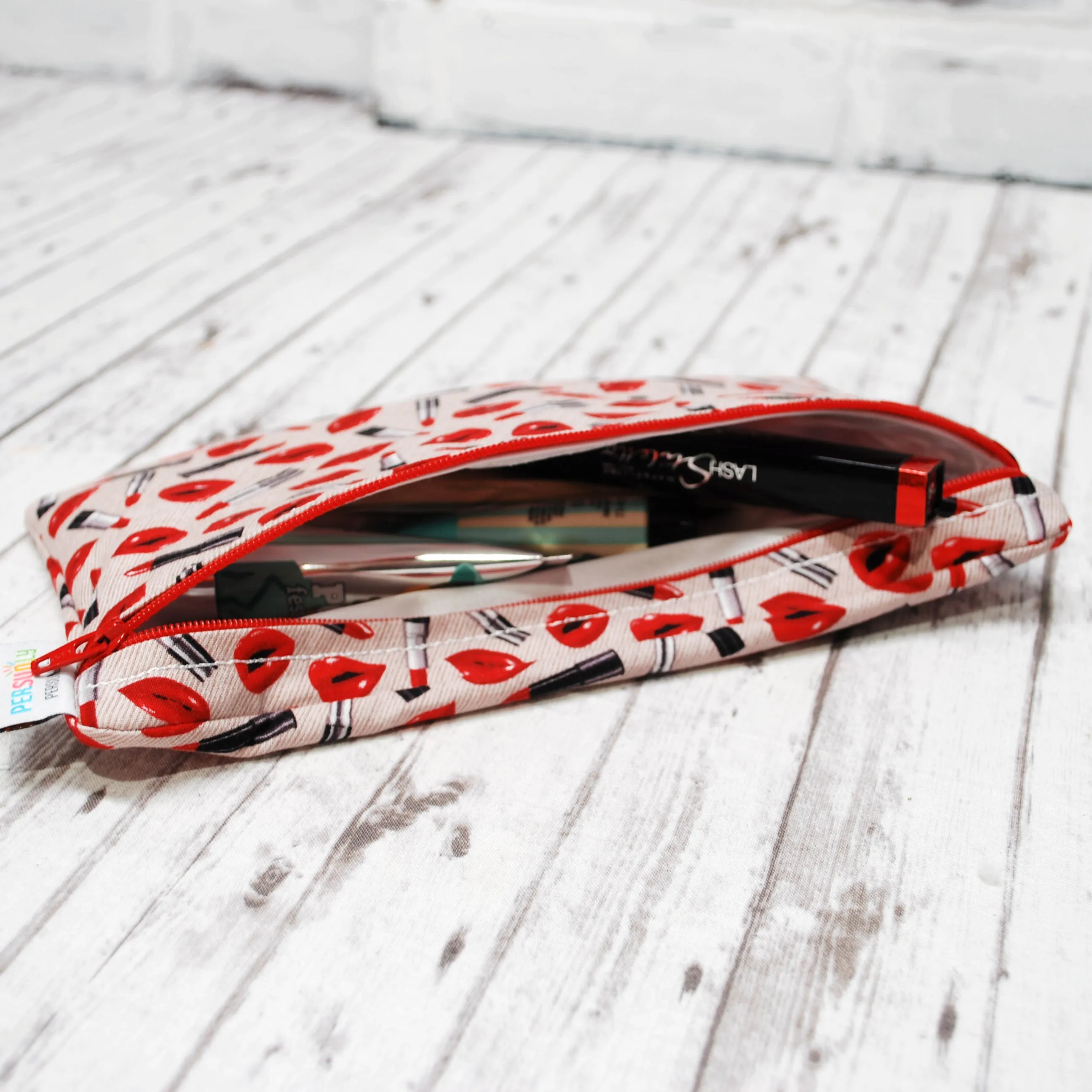 Red Lipstick Personalized Reusable Food Bag