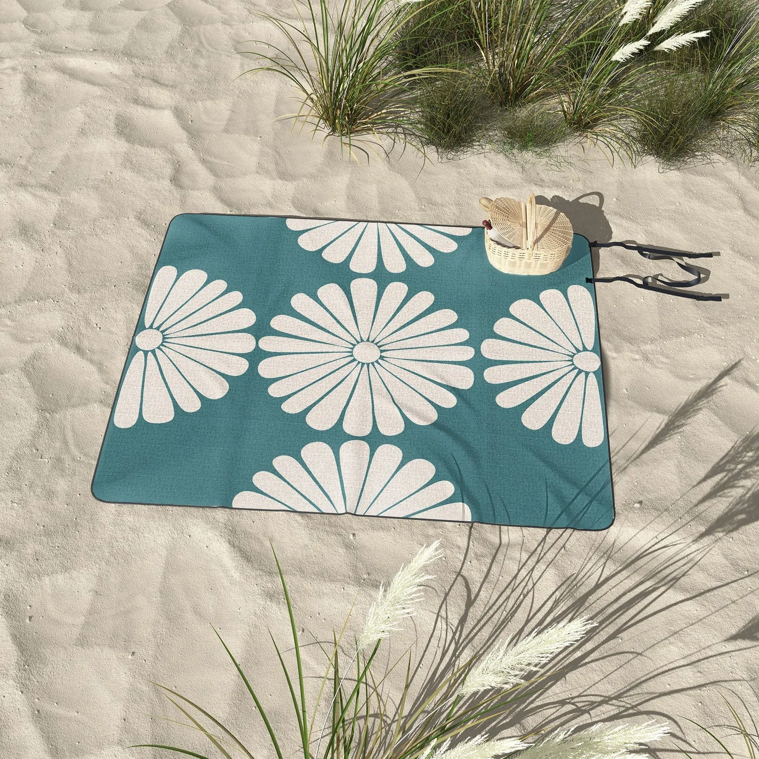 Retro Daisy XXIII Picnic Blanket