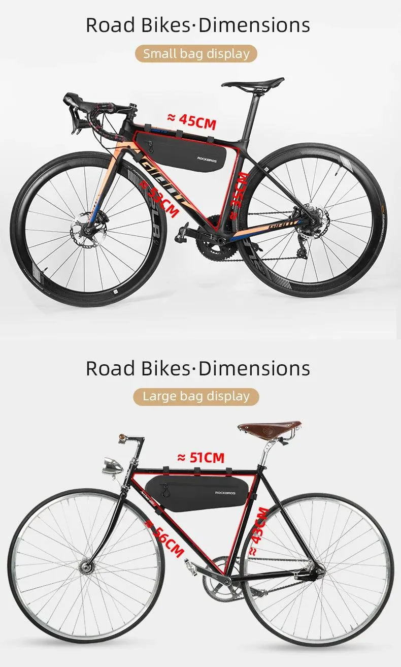 ROCKBROS Cycling Bicycle Bags Top Tube Front Frame Bag Waterproof MTB Road Triangle Pannier Dirt-resistant Bike Accessories Bags
