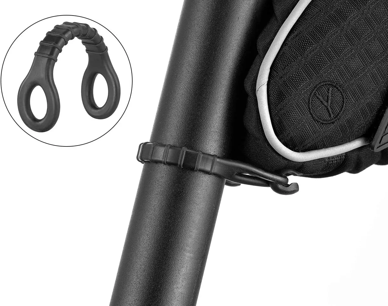 ROCKBROS Waterproof Cycling Saddle Bag Bike Rear Seat Bags Zipper Bicycle Black