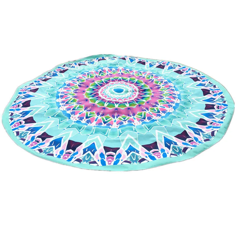 Round Mandala Indian Hippie Boho Tapestry Beach Picnic Throw Towel Mat Blanket