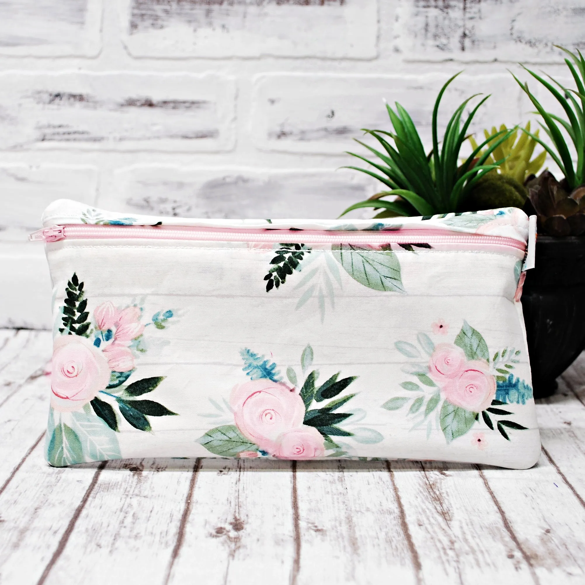 Rustic Floral Personalized Reusable Food Bag