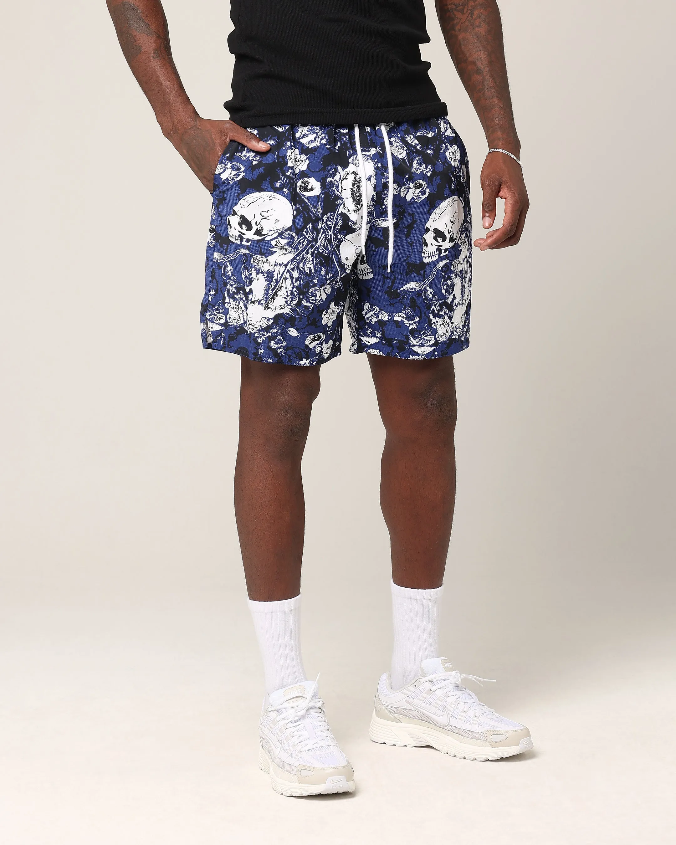 Saint Morta Undying Beach Shorts Navy/White