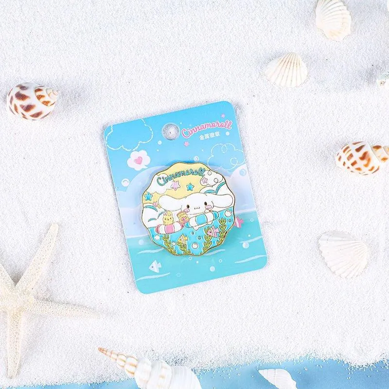 Sanrio Beach Fun Medal Pins