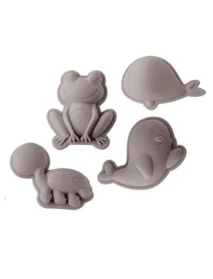 Scrunch Sand Moulds Frog Set Warm Grey (Min. of 1, multiples of 1)