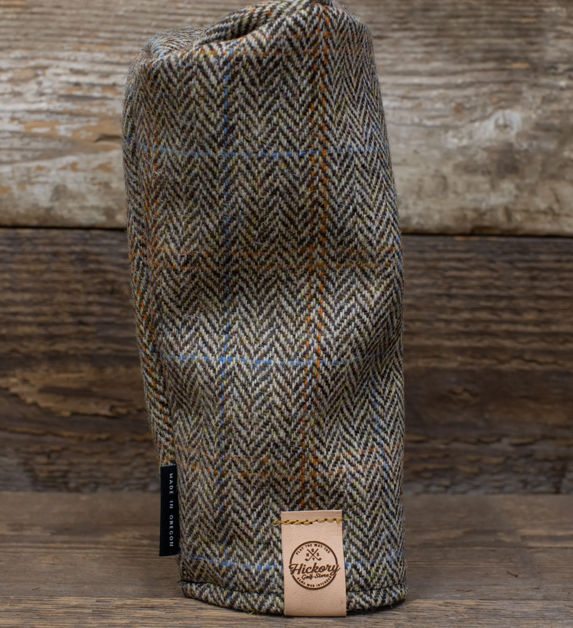 Seamus Golf - Driver/Fairway Wood Head Cover made from Glen Plaid Harris Tweed Wool