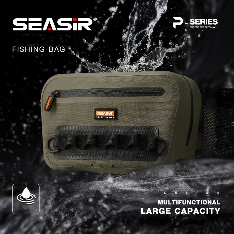 Seasir Fishing Waist Bag Multifunctional Suspension large capacity 1.06gal Bag Side Water Bottle Pocket fishing storage bag