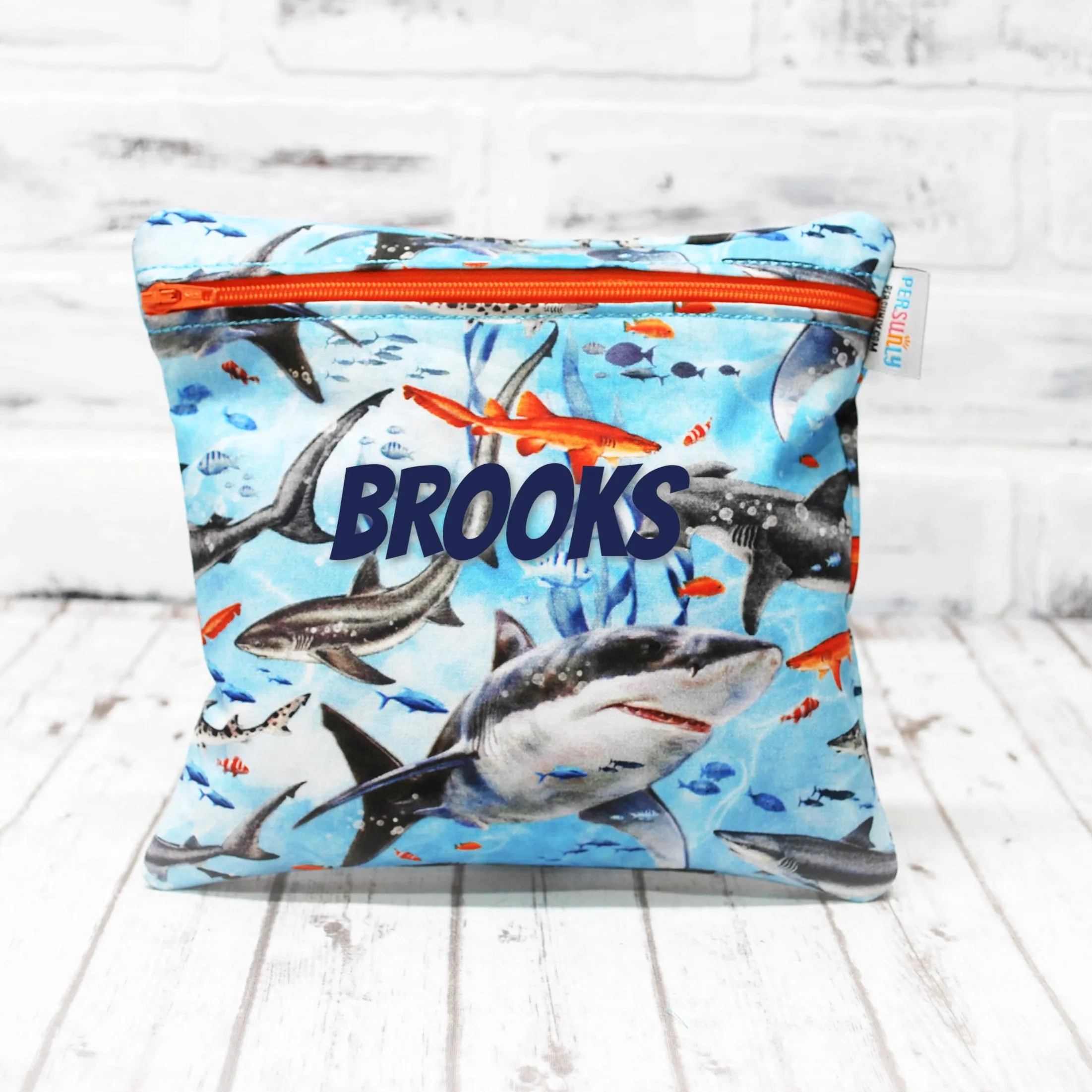 Sharks in the Reef Personalized Reusable Food Bag