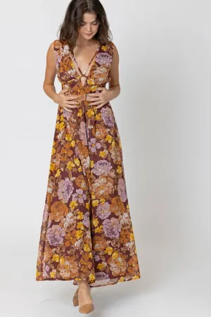 Sleeveless V-Neck Maxi Dress