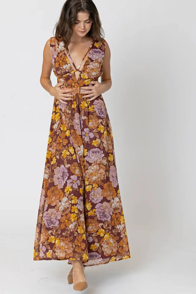 Sleeveless V-Neck Maxi Dress