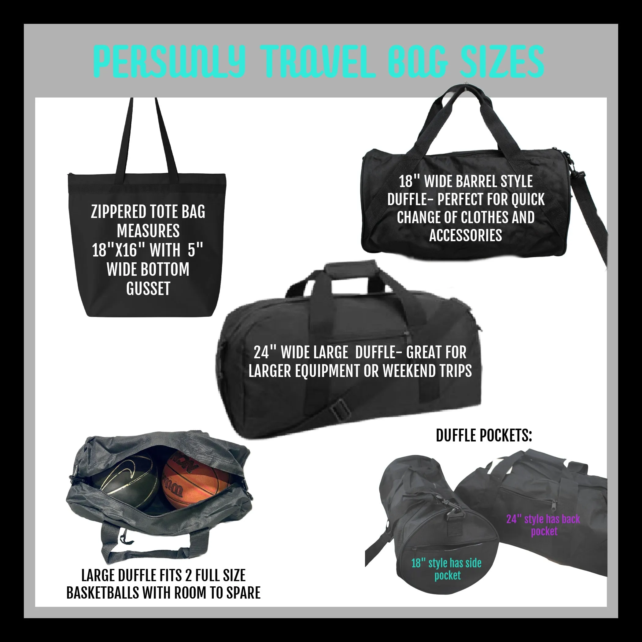 Soccer Print Personalized Zippered Travel Bag