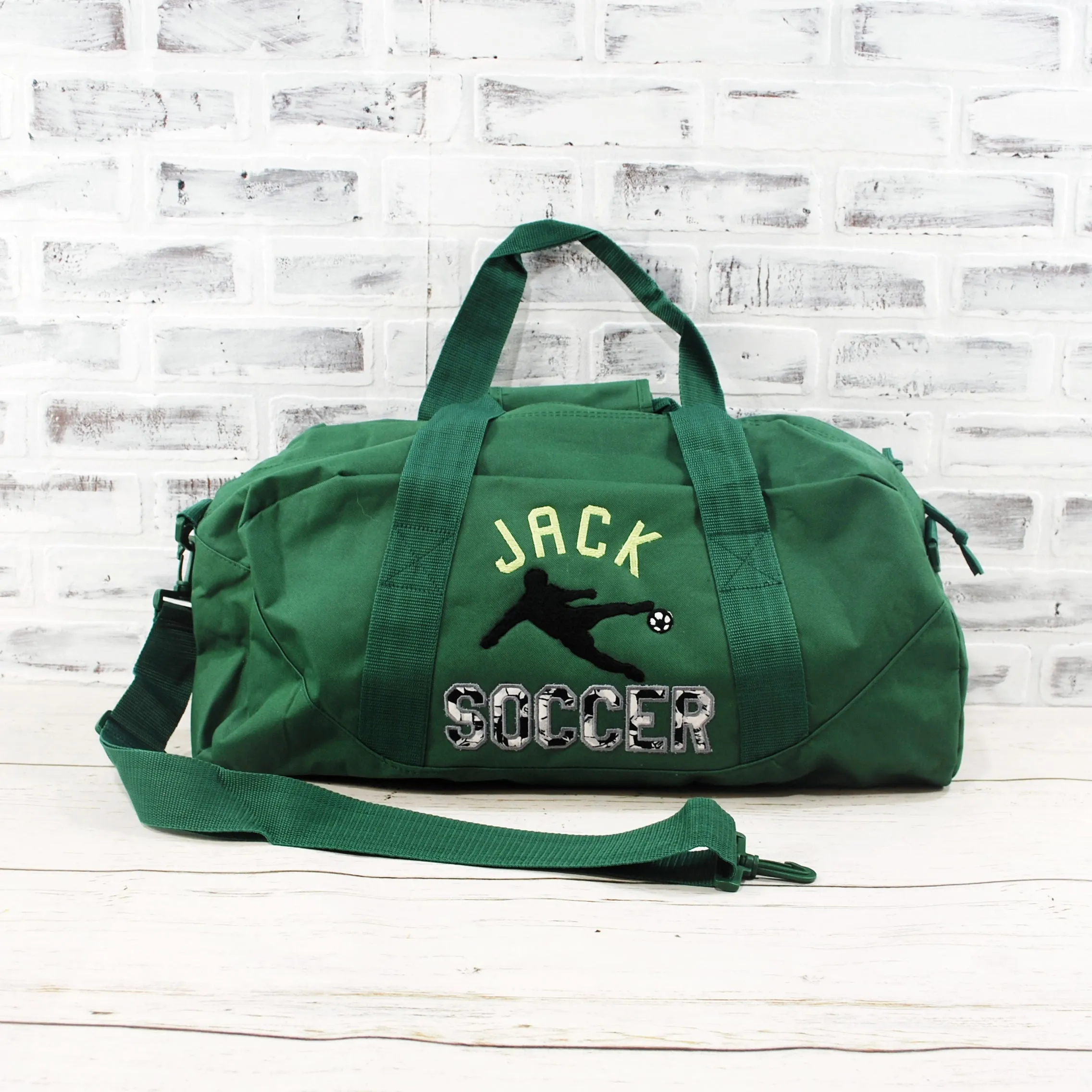 Soccer Print Personalized Zippered Travel Bag