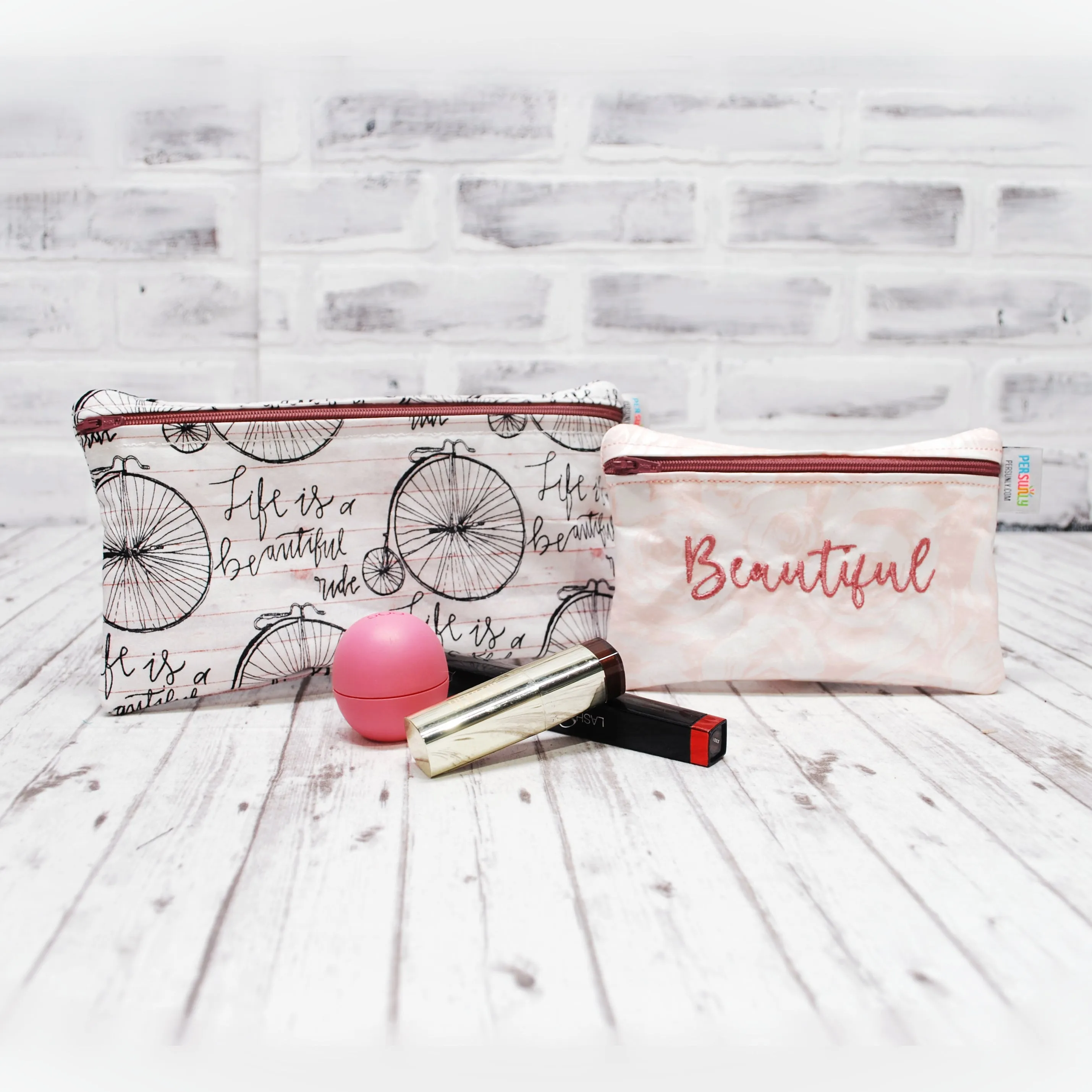 Soft Rose Small Personalized Reusable Food Bag
