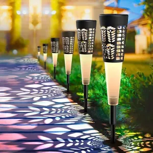 Solar Lights Outdoor Stainless Steel Lights Waterproof pack of 4