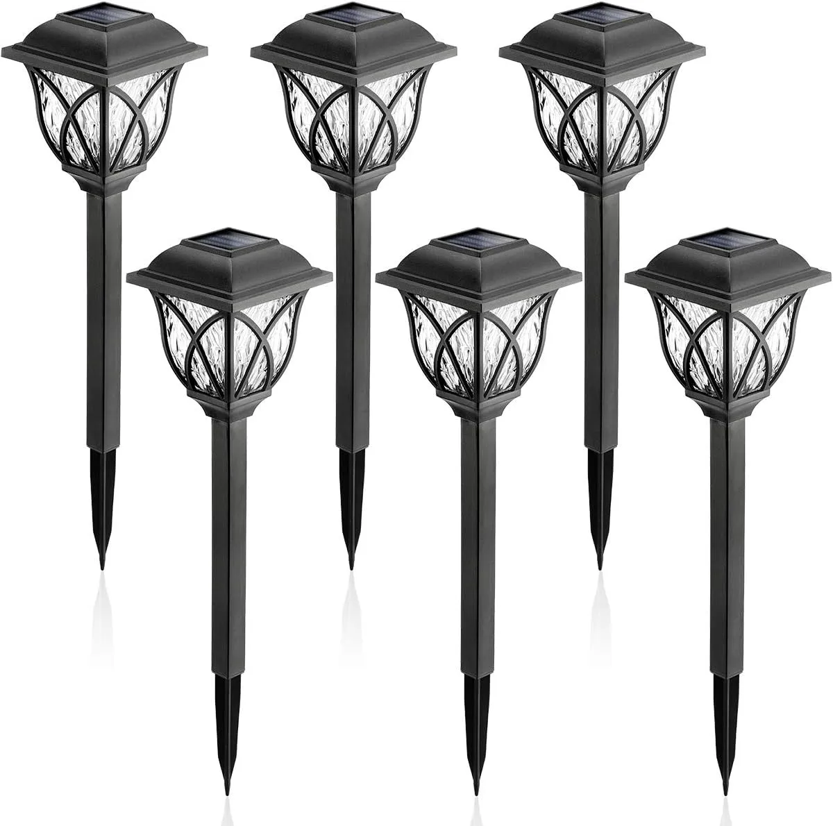 Solpex 6 Pack Solar Pathway Lights Outdoor- new but open/scruffy box, tested