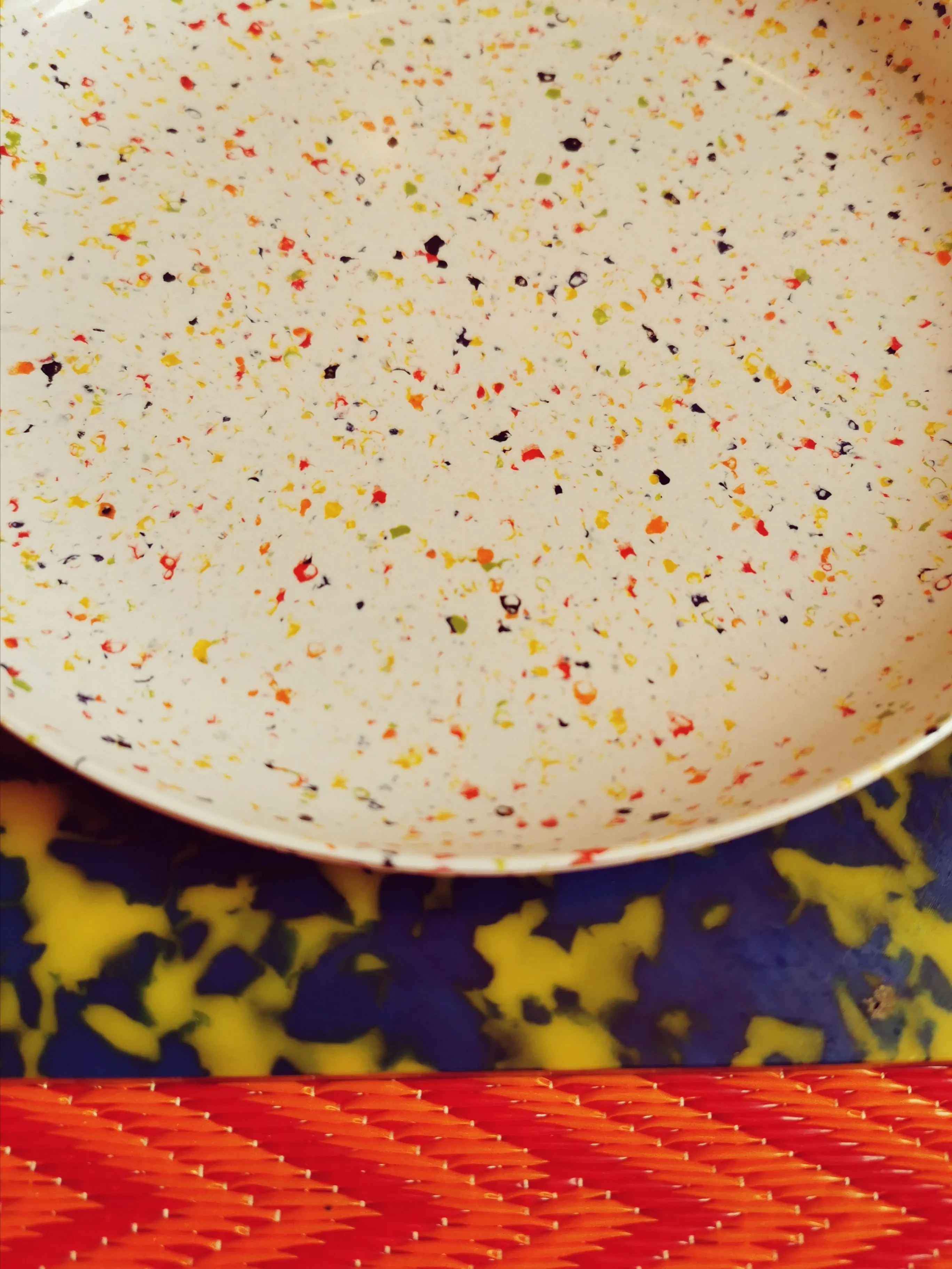 Speckled terrazzo melamine