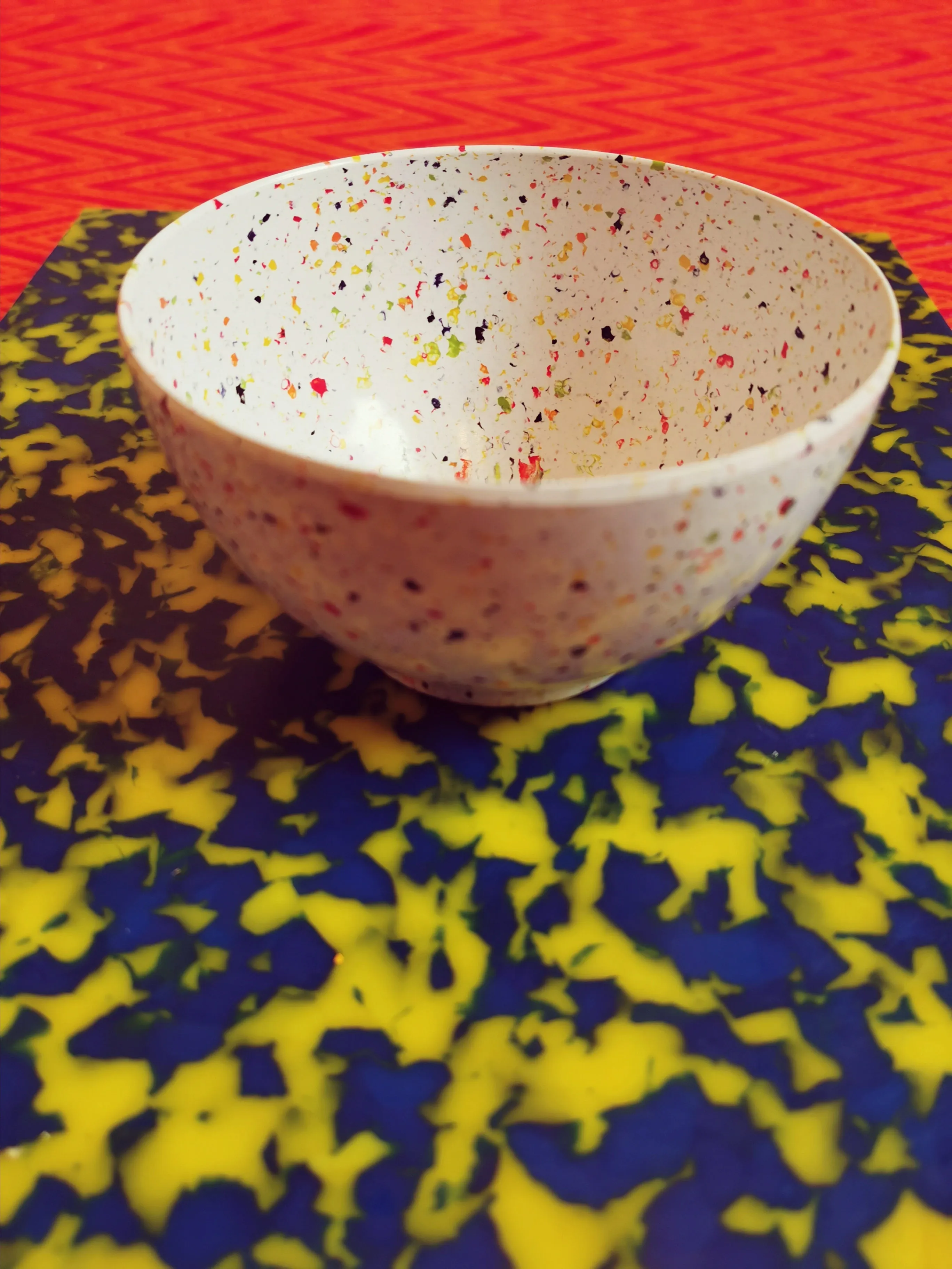 Speckled terrazzo melamine