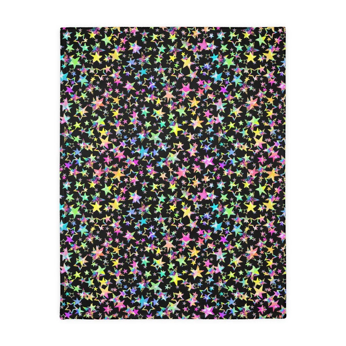 Starry Unicorn Velveteen Minky Blanket (Two-sided print)