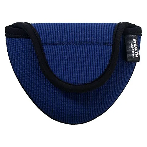 Stealth Club Covers 12060 Putter Oversize Mallet 2-Ball Golf Club Head Cover, Navy Solid/Trim of Black
