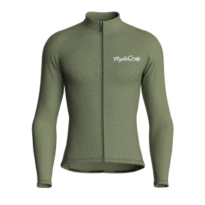 Stellar Grid | Dark Khaki Male Long Sleeves Jersey